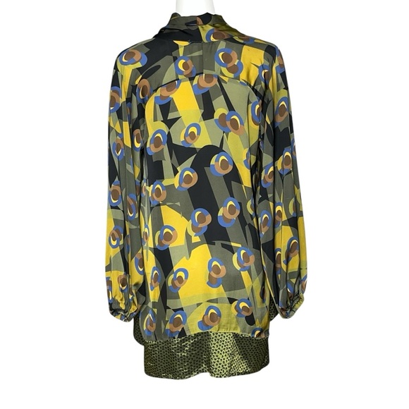 ALEMBIKA Oversized Flared Tunic Top Size Small Lagenlook Green Made in Israel - Picture 4 of 7